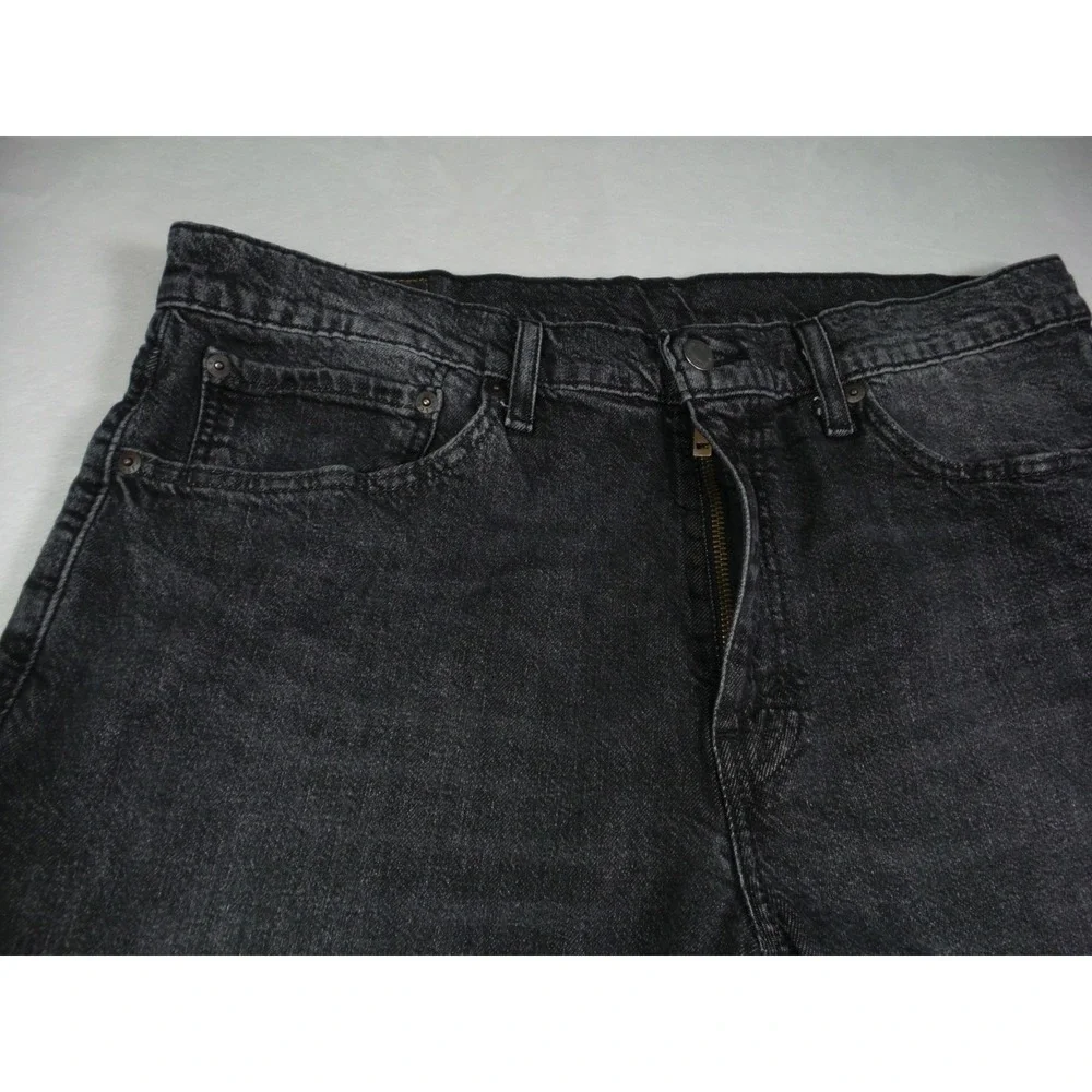 Levis 559 Jeans Mens Size 36 x 32 Gray Denim Relaxed Fit Straight Leg Raw Hem